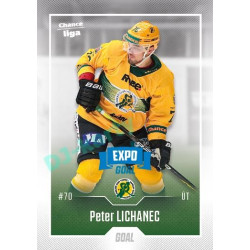 2022/23 Goal Cards Chance Liga 1. série #030 Peter Lichanec Expo Blue x/4