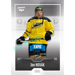 2022/23 Goal Cards Chance Liga 1. série #033 Jan Novák Expo Blue x/4