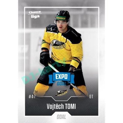 2022/23 Goal Cards Chance Liga 1. série #040 Vojtěch Tomi Expo Blue x/4