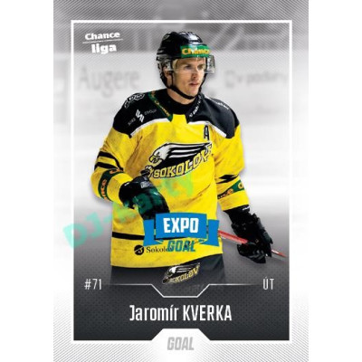 2022/23 Goal Cards Chance Liga 1. série #042 Jaromír Kverka Expo Blue x/4