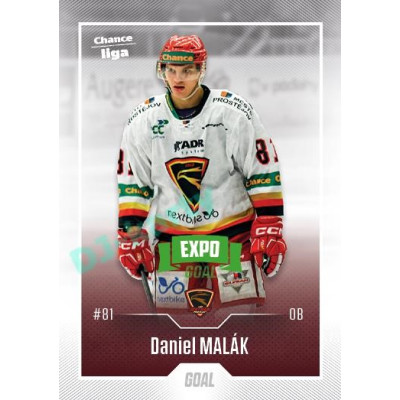 2022/23 Goal Cards Chance Liga 1. série #049 Daniel Malák Expo Green x/4