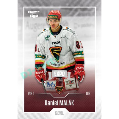 2022/23 Goal Cards Chance Liga 1. série #049 Daniel Malák Expo Ostrava SILVER 1of2