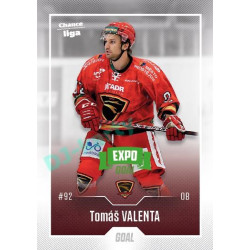 2022/23 Goal Cards Chance Liga 1. série #050 Tomáš Valenta Expo Green x/4