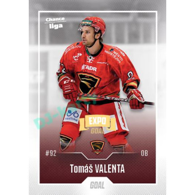 2022/23 Goal Cards Chance Liga 1. série #050 Tomáš Valenta Expo Ostrava GOLD 1of2