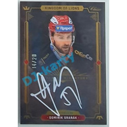 2021 OFS Kingdom of Lions Dominik Graňák #A10 14/20 Authentic Signature WHITE