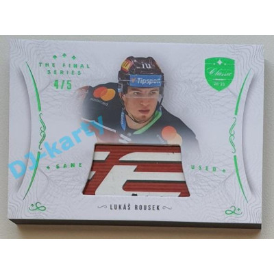 2021/22 OFS The Final Series Lukáš Rousek #STI-ROL 4/5 Game Used Stick Emerald