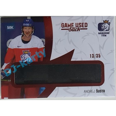 2021 MK reprezentace Andrej Šustr #17 13/35 Game used memorabilia Red