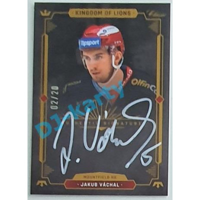 2021 OFS Kingdom of Lions Jakub Váchal #A11 02/20 Authentic Signature WHITE