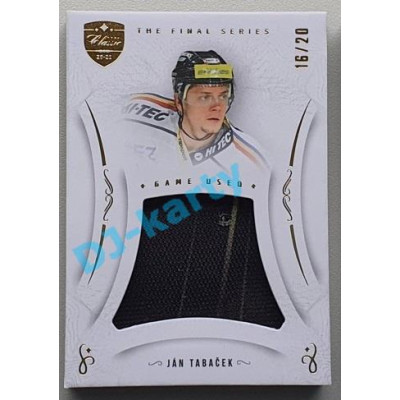 2021/22 OFS The Final Series Jan Tabaček #MEM-AT 16/20 Game Used Gold