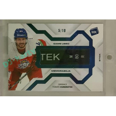 2021/22 MK reprezentace #GUM-8 Tomáš Kundrátek Game Used Memorabilia BLUE 5/10