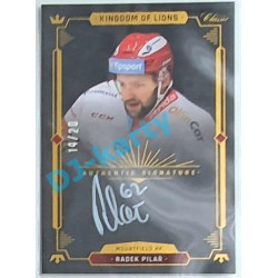 2021 OFS Kingdom of Lions Radek Pilař #A13 14/20 Authentic Signature WHITE
