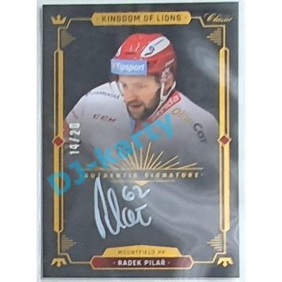2021 OFS Kingdom of Lions Radek Pilař #A13 14/20 Authentic Signature WHITE