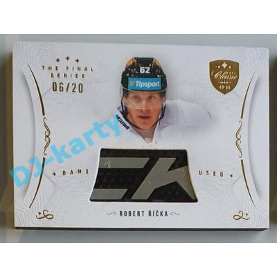 2021/22 OFS The Final Series Robert Říčka #STI-RIR 06/20 Game Used Stick Gold