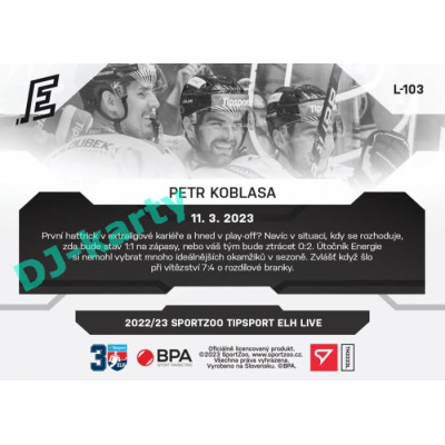 2022/23 Sportzoo ELH LIVE #L-103 Petr Koblasa xx/35