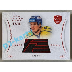 2021/22 OFS The Final Series Nicolas Werbik #STI-WEN 07/10 Game Used Stick Red