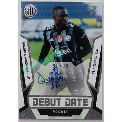 2022/23 Sportzoo Fortuna Liga 2. série #DRS-QA Quadri A. Adediran Debut Date Rookie Auto xx/99
