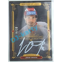 2021 OFS Kingdom of Lions Jakub Orsava #A16 14/20 Authentic Signature WHITE