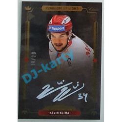 2021 OFS Kingdom of Lions Kevin Klíma #A17 14/20 Authentic Signature WHITE
