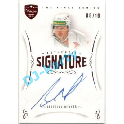 2021/22 OFS The Final Series Jaroslav Bednář #TFS-JB 08/10 Authentic Signature Red