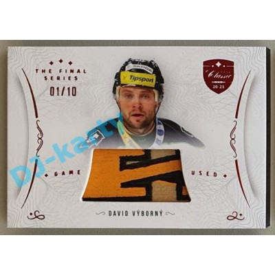 2021/22 OFS The Final Series David Výborný #STI-VYD 01/10 Game Used Stick Red