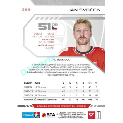 2024/25 Sportzoo ELH 2. serie #328 Jan Švrček