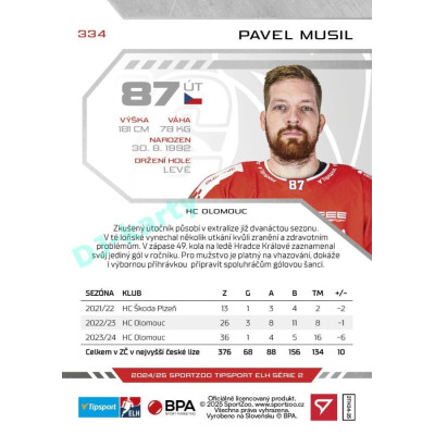 2024/25 Sportzoo ELH 2. serie #334 Pavel Musil