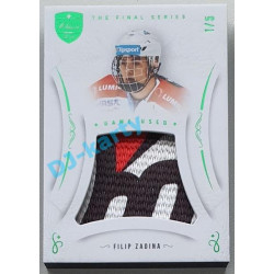 2021/22 OFS The Final Series Filip Zadina #JER-FZ 1/5 Game Used Jersey Emerald