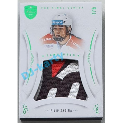 2021/22 OFS The Final Series Filip Zadina #JER-FZ 1/5 Game Used Jersey Emerald