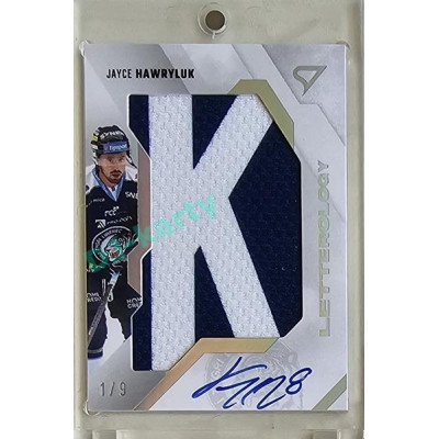 2023/24 Sportzoo ELH 1. série #LL-JH Jayce Hawryluk Letterology 1/9 písmeno K