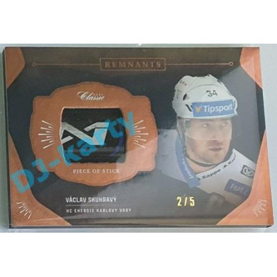 2020/21 OFS 1.série Václav Skuhravý #RPS-VSK 2/5 Game Used Remnants Black Cut
