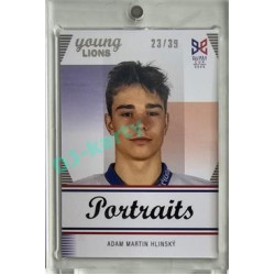 2023/24 Legendary Cards Hlinka Gretzky Cup Young Lions #P-05 Adam Martin Hlinský Portréty Rainbow xx/39
