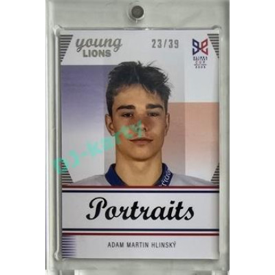 2023/24 Legendary Cards Hlinka Gretzky Cup Young Lions #P-05 Adam Martin Hlinský Portréty Rainbow xx/39