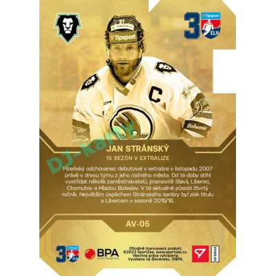 2022/23 Sportzoo ELH 2. série #AV-05 Jan Stránský 30 let ELH Limited xx/50