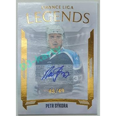 2022/23 Goal Cards Chance Liga 2. série #21 Petr Sýkora Legends Autograph xx/49