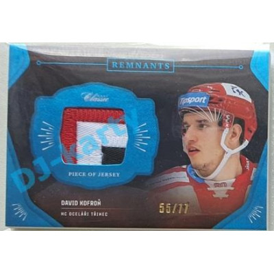 2020/21 OFS 2. série David Kofroň #RPS-DKO 55/77 Game Used Remnants