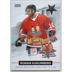 2022 Goal Cards Rozlučka Jardy Bednáře a Marka Tomici #31 Roman Kukumberg Expo Gold 1of3