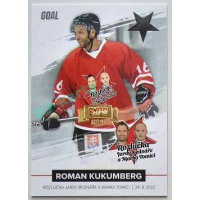 2022 Goal Cards Rozlučka Jardy Bednáře a Marka Tomici #31 Roman Kukumberg Expo Gold 1of3