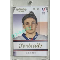 2023/24 Legendary Cards Hlinka Gretzky Cup Young Lions #P-09 Aleš Zielinski Portréty Rainbow xx/39