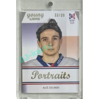 2023/24 Legendary Cards Hlinka Gretzky Cup Young Lions #P-09 Aleš Zielinski Portréty Rainbow xx/39