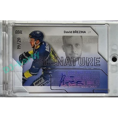 2023/24 Goal cards Chance Liga 1. série #S-29 David Březina Autograph Silver 19/20