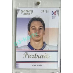 2023/24 Legendary Cards Hlinka Gretzky Cup Young Lions #P-15 Adam Benák Portréty Rainbow xx/39