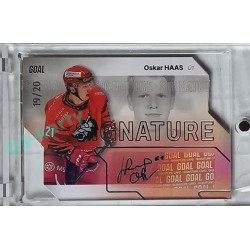2023/24 Goal cards Chance Liga 1. série #S-33 Oskar Haas Autograph Silver 19/20