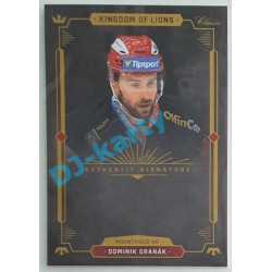 2021 OFS Kingdom of Lions Dominik Graňák #A10 Authentic Signature PROMO (bez podpisu)