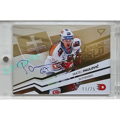 2023/24 Sportzoo ELH 2. serie #AWS-MP Matěj Paulovič Around The World Auto xx/75