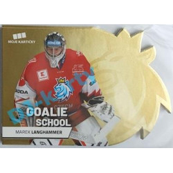 2020 MK reprezentace Marek Langhamer #10 Goalie School Die-cut Gold Retail