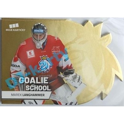 2020 MK reprezentace Marek Langhamer #10 Goalie School Die-cut Gold Retail
