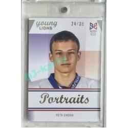 2023/24 Legendary Cards Hlinka Gretzky Cup Young Lions #P-20 Petr Sikora Portréty Rainbow xx/39