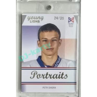 2023/24 Legendary Cards Hlinka Gretzky Cup Young Lions #P-20 Petr Sikora Portréty Rainbow xx/39