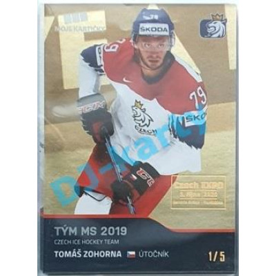 2020 MK reprezentace Tomáš Zohorna #67 1/5 Gold Czech Expo