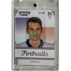 2023/24 Legendary Cards Hlinka Gretzky Cup Young Lions #P-22 Ondřej Kos Portréty Rainbow xx/39